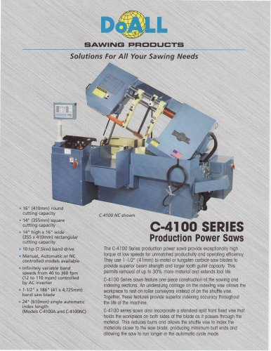 C-4100 Series Production Power Saws