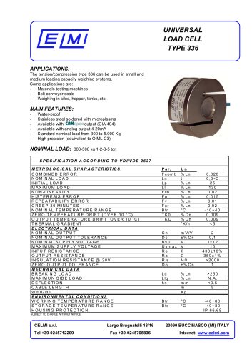 UNIVERSAL LOAD CELL TYPE 336