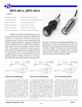 RPS-401A, RPS-426A Analog Ultrasonic Sensors