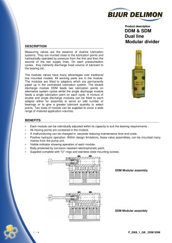 DDM & SDM Dual line Modular divider