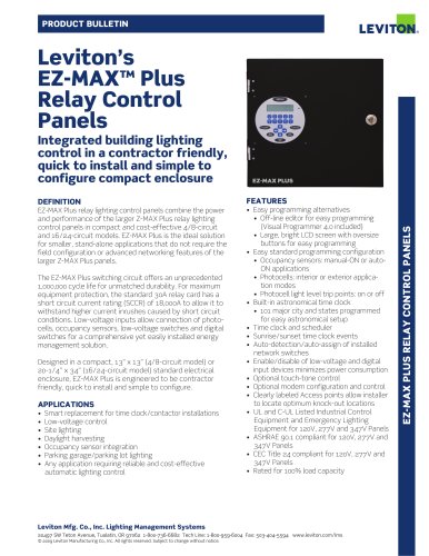 EZ-MAX™ Plus Relay Control Panels