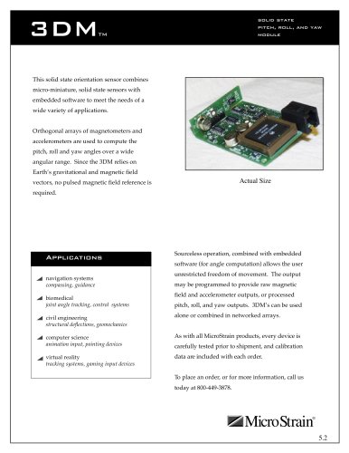 Inclinometers and Orientation Sensors 3DM®