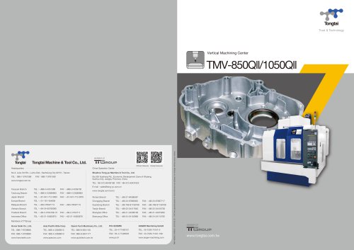 3-AXIS CNC MACHINING CENTER / VERTICAL / HIGH-PRECISION / CUTTING/TMV-1050QII