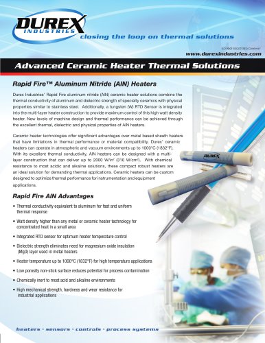 Advanced Ceramic Heater Thermal Solutions