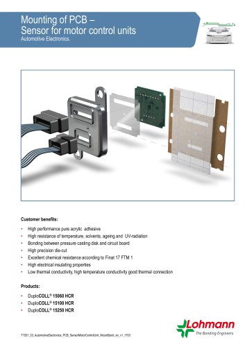 PCB – Sensor for motor control units