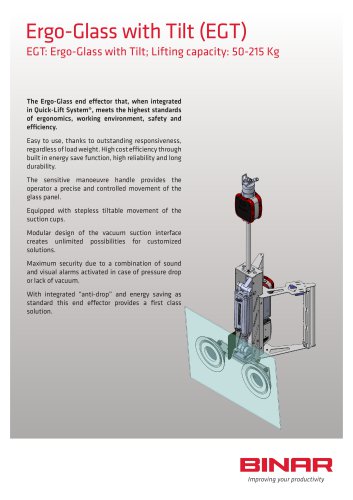 Ergo-Glass Tilt end effector