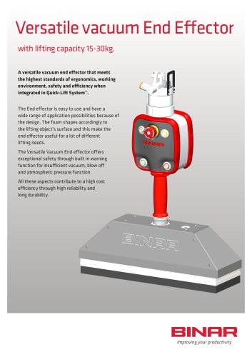 Versatile vacuum end effector