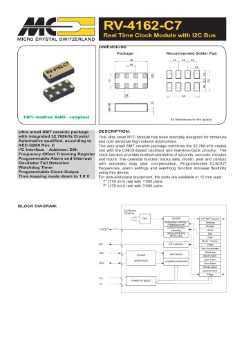 Real Time Clocks RV-4162-C7