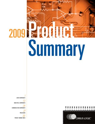 2009 Cirrus Logic Product Summary  