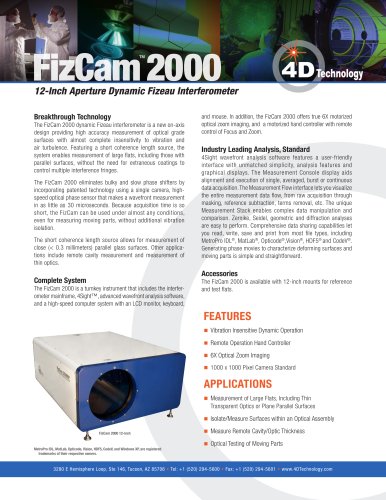 FizCam 2000 12-inch Aperture 