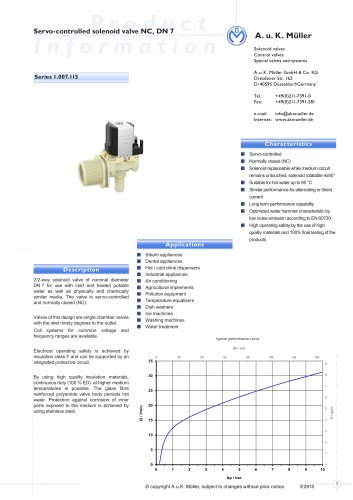 01.007.115 Servo-controlled solenoid valve, DN 7