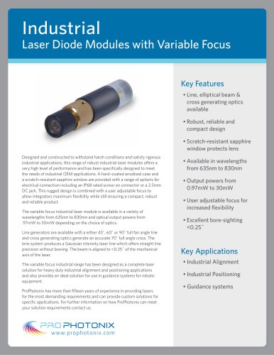 Industrial Laser Diode Modules: Variable Focus