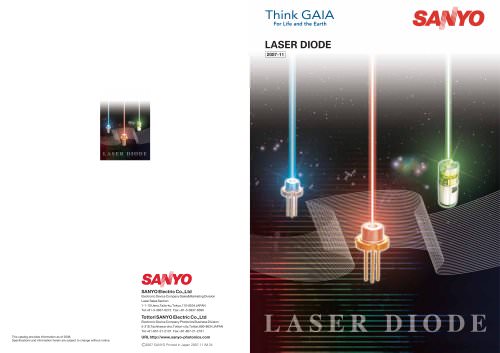 SANYO Laser Diode Catalogue 2008