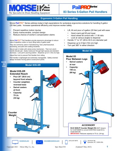 83 Series 5-Gallon Pail Handlers