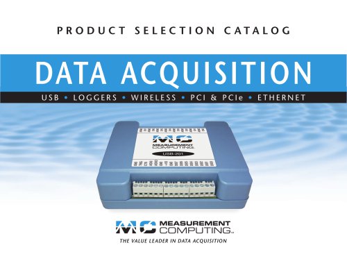 Data Acquisition Product Selection Catalog