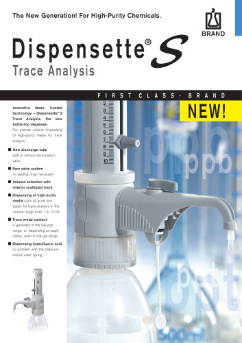 Dispensette® S Trace Analysis