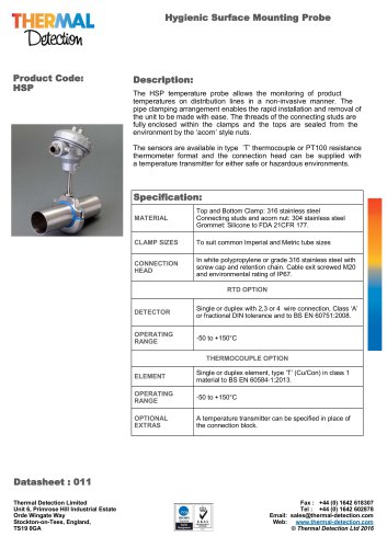 Hygenic Surface Probe HSP