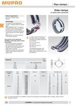 Slide clamps for plastic pipes, galvanised