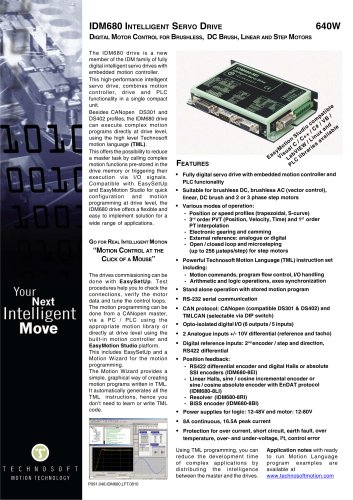 IDM680 INTELLIGENT SERVO DRIVE