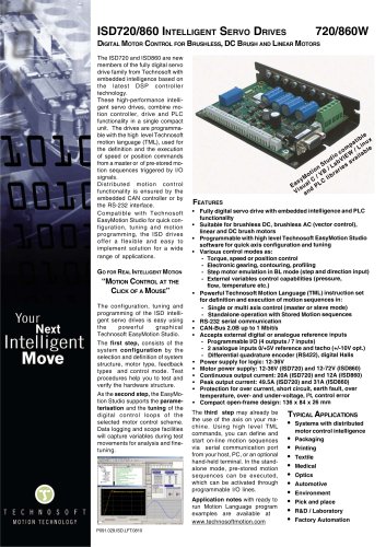 ISD720/860 INTELLIGENT SERVO DRIVES