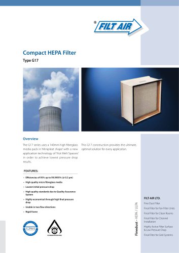 Compact HEPA Filter Type G17