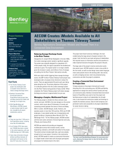 AECOM Creates iModels Available to All Stakeholders on Thames Tideway Tunnel