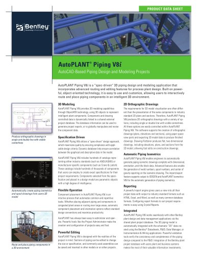 AutoPLANT Piping V8i