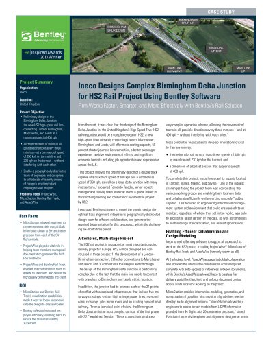 Ineco Design Complex Birmingham Delta Junction for HS2 Rail Project Using Bentley Software