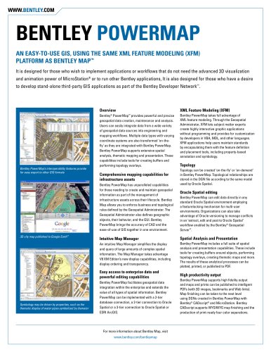 PowerMap V8 XM Edition Spec Sheet