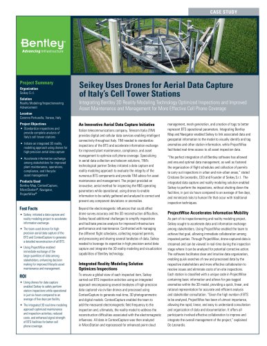 Seikey Uses Drones for Aerial Data Capture of Italy’s Cell Tower Stations