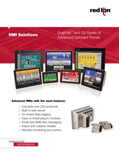 HMI Solutions - Graphite and G3 Series of Advanced Operator Panels