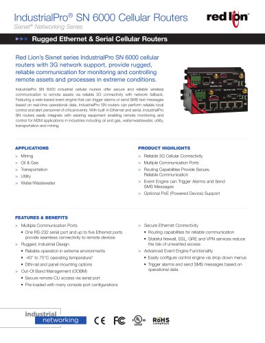 SN-6000 3G Data Sheet