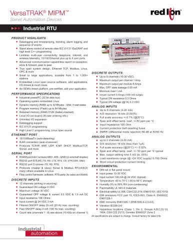 VersaTRAK MIPM Data Sheet