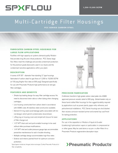 PCC Series - Large Flow Filtration for Air and Gas