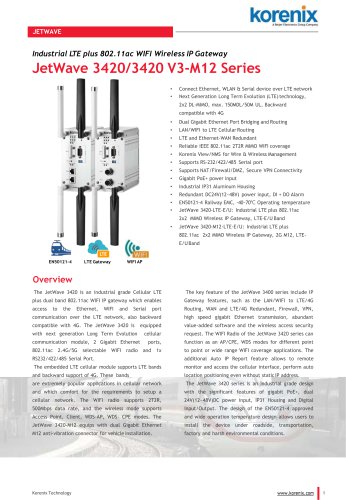 JetWave 3420/3420 V3-M12 Series