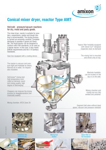 Conical vertical dryer Type AMT