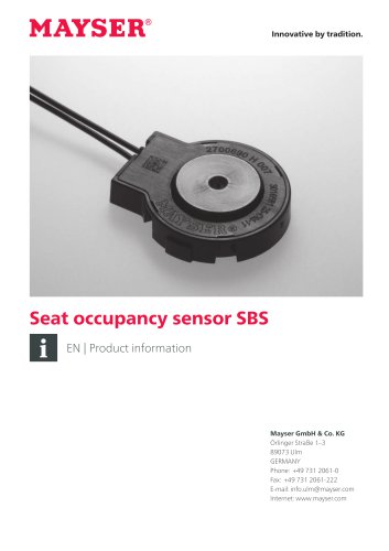 Seat occupancy Sensor SBS