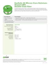 EyeSafe 40 Micron Core Holmium-Doped LMA Double Clad Fiber