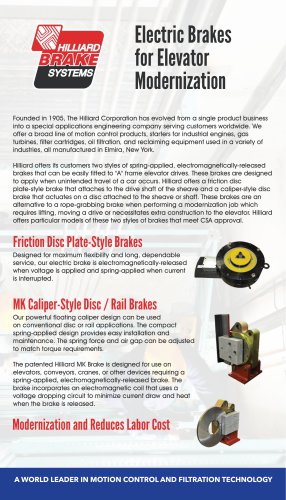 Electric Brakes for Elevator Modernization