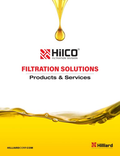 HILCO Filtration Solutions Products and Services