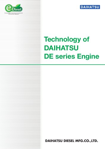 Technology of DAIHATSU DE series Engine