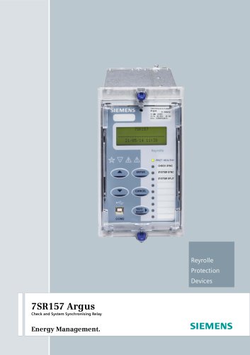 7SR157 Argus Check and System Synchronising Relay