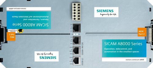 SICAM A8000 Series Operation, telecontrol, and automation in the smallest spaces