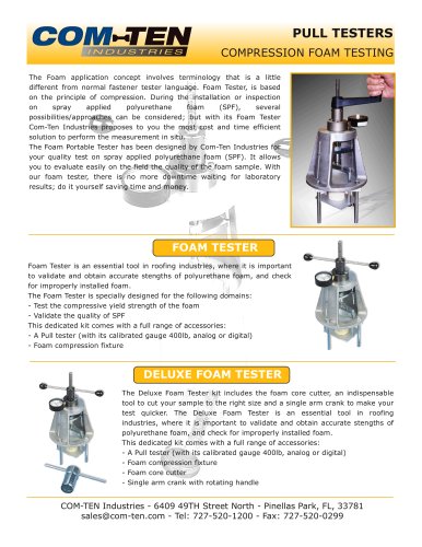 Foam compression tester