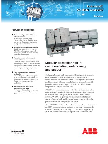 AC 800M Controller Overview