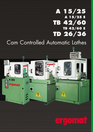 Cam controlled automatic lathes A 15 E - A 25 E