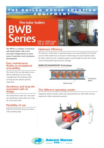 Fire tube steam boiler BWB