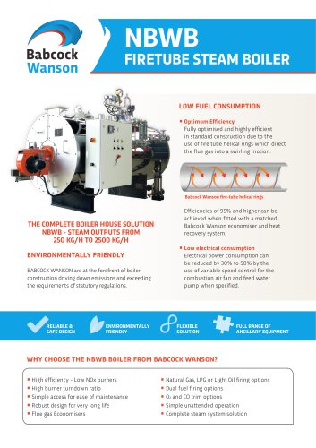 NBWB FIRETUBE STEAM BOILER