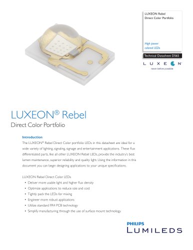 LUXEON® Rebel LUXEON Rebel Direct Color Portfolio