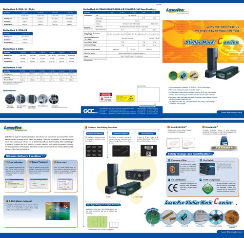 Laser marking system Stellar Mark C series